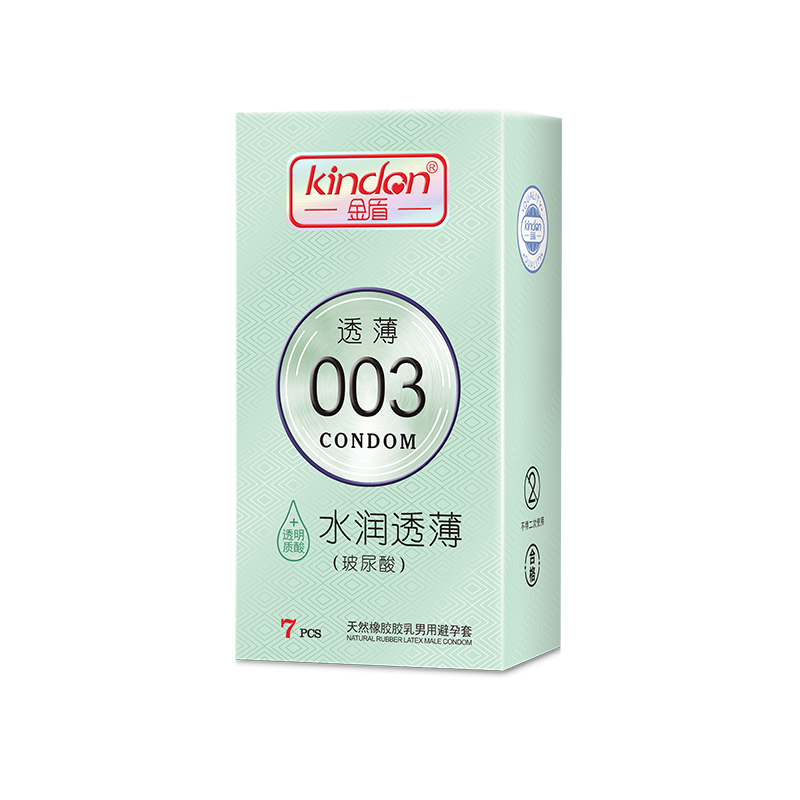 金盾透薄003系列水潤透薄 玻尿酸超薄避孕套7只裝